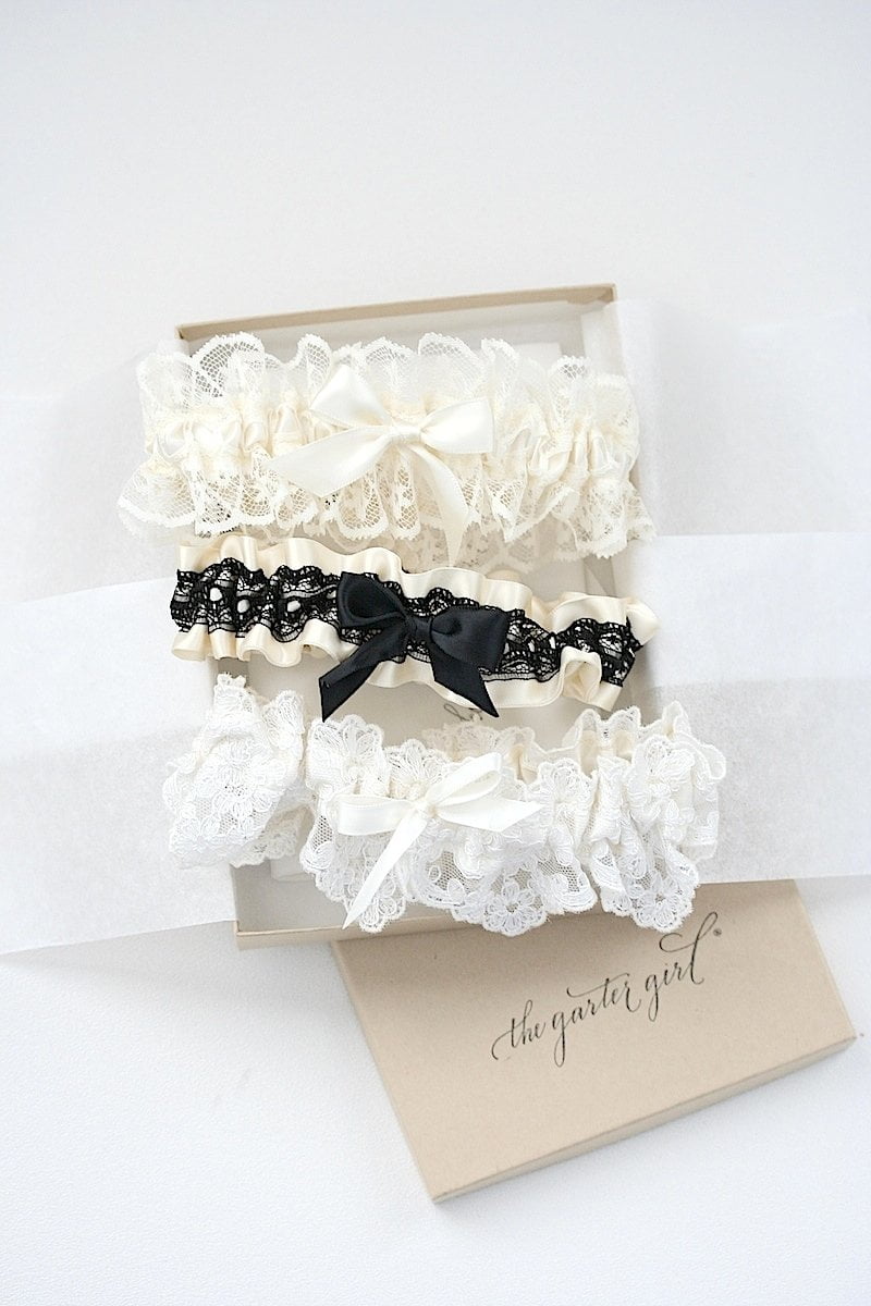 Custom Bridal Boudoir Box of Garters