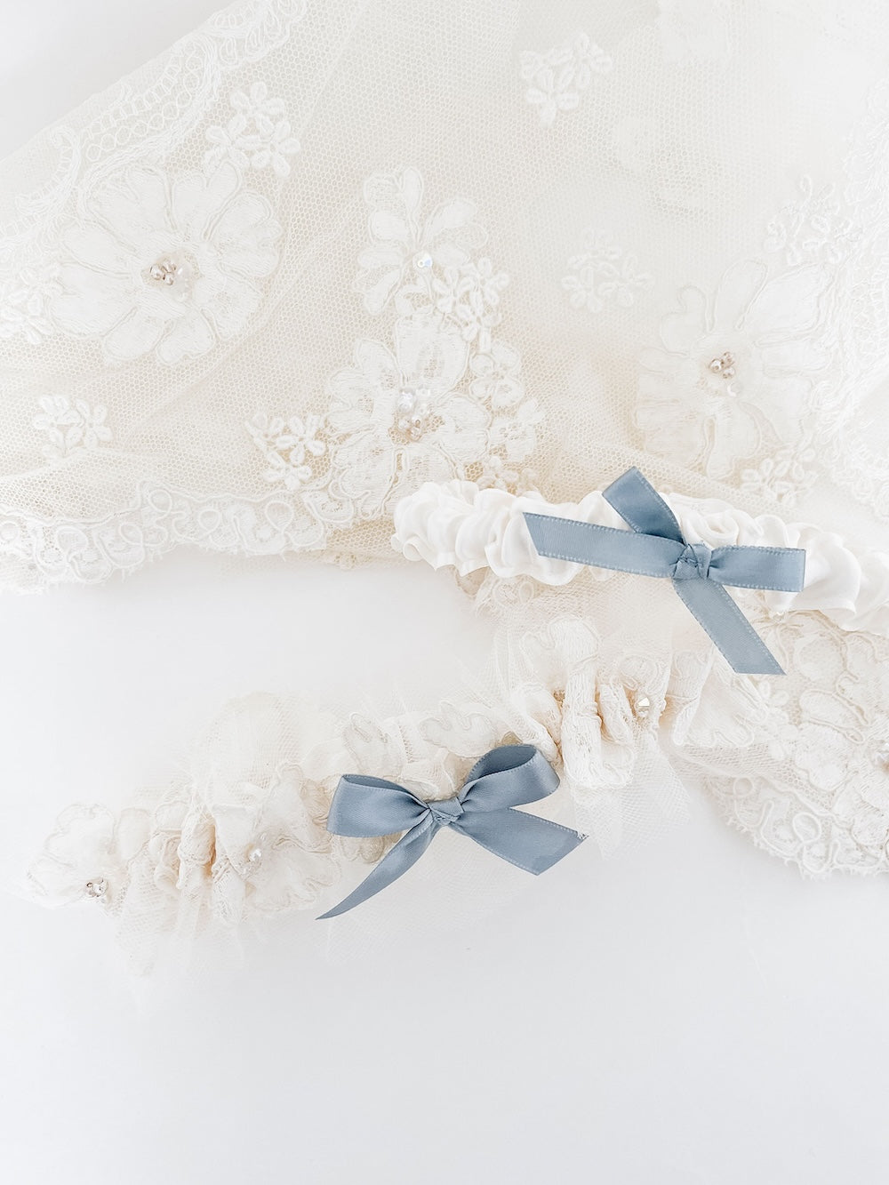Garter Set: Lace & Pearls From Mom's Wedding Dress