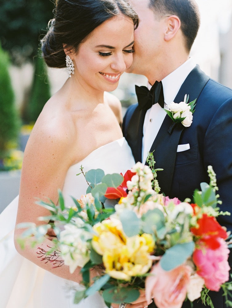 bride and groom real life wedding the garter girl
