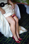 Real Wedding Garter: Stacy’s Red & White Polka Dots