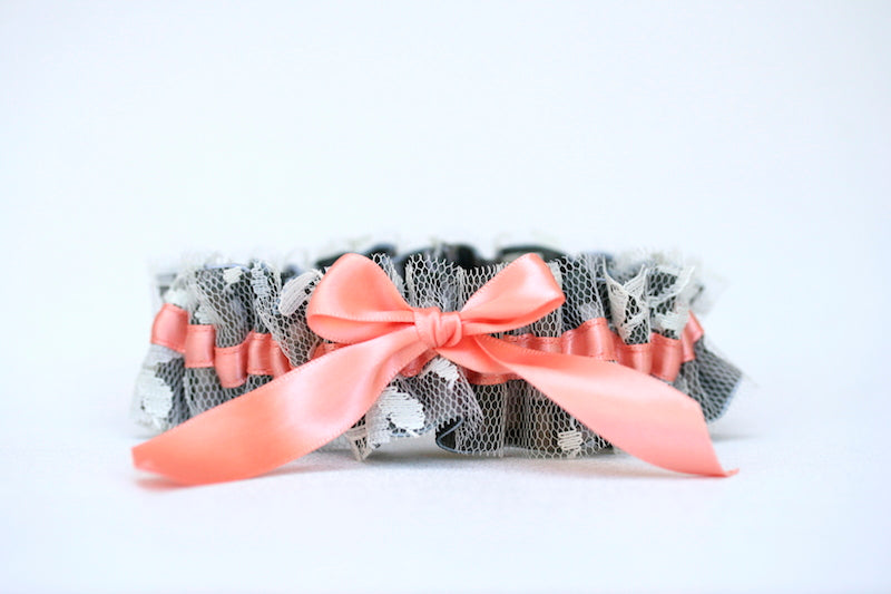 Camouflage, Orange and Lace Garter Set