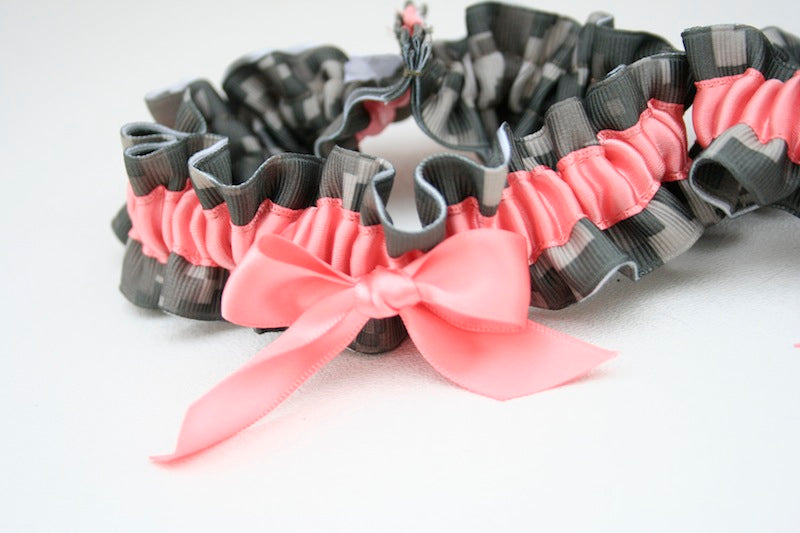 Modern Camouflage Wedding Garter Set