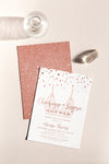 champagne and lingerie shower invitation