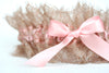 Champagne Lace and Pink Wedding Garter