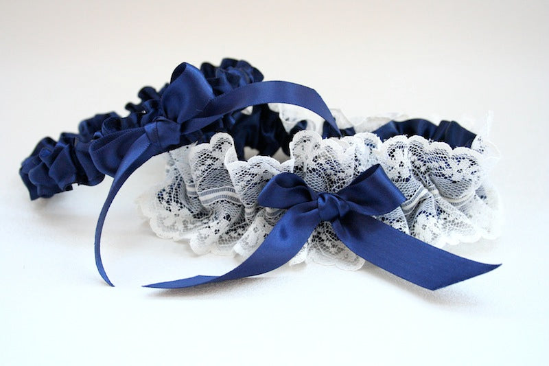 Custom Garter Spotlight: Navy and Lace
