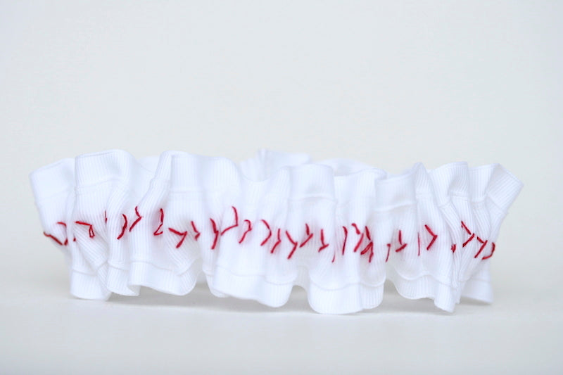 Custom Wedding Garter: Baseball Stitching