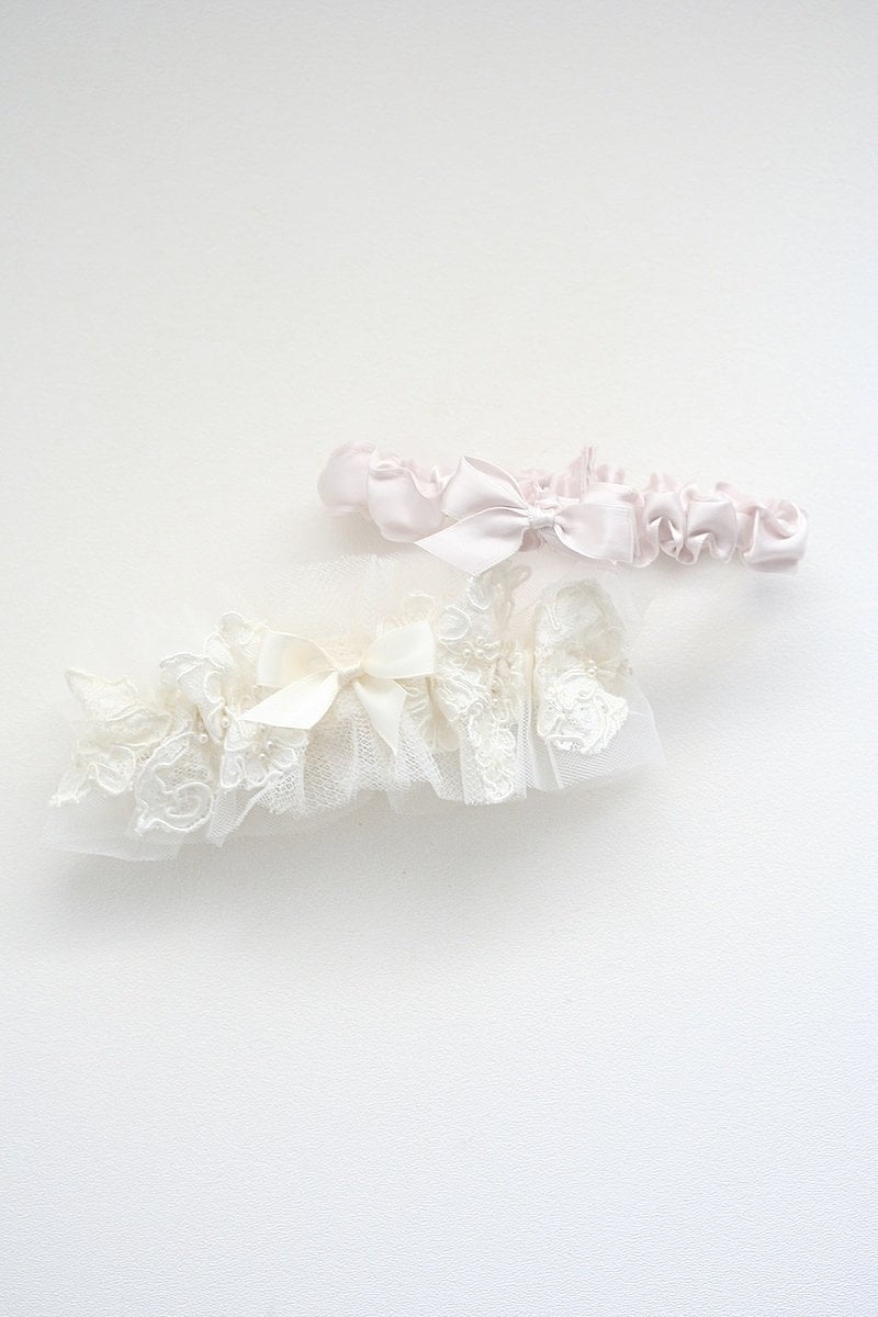 Custom Garter Spotlight: Grandmother + Mother’s Wedding Dresses