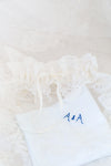custom wedding garter handmade from bride's mother's veil by The Garter Girl