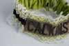 Feminine Military Name Tape Custom Wedding Garter