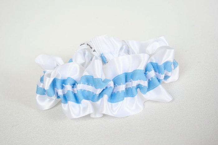 White and Blue Garter
