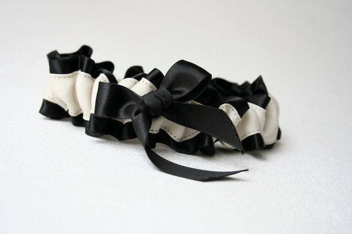 Ivory and Black Garter