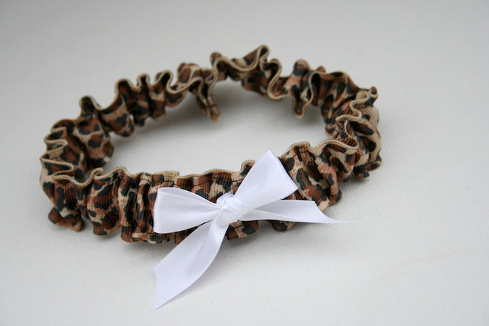 Leopard Print and White Garter