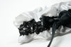 Silver and Black Lace Embroidered Garter