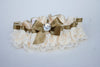 Gold and Ivory Lace Sparkle Garter