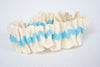 Ivory and Blue Chevron Garter