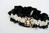 Black and Ivory Garter with Cameo Pin