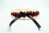 Ivory, Black and Red Garter