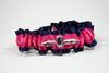 Navy Blue and Hot Pink Sparkle Garter Set