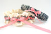 Ivory, Camouflage and Coral Garter Set