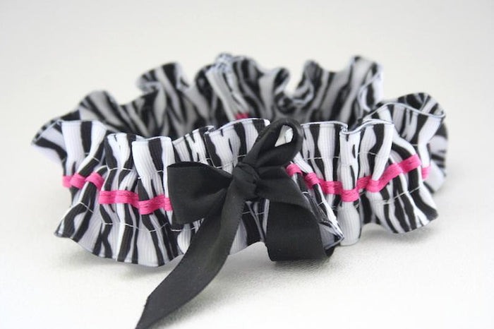 Zebra and Hot Pink Garter
