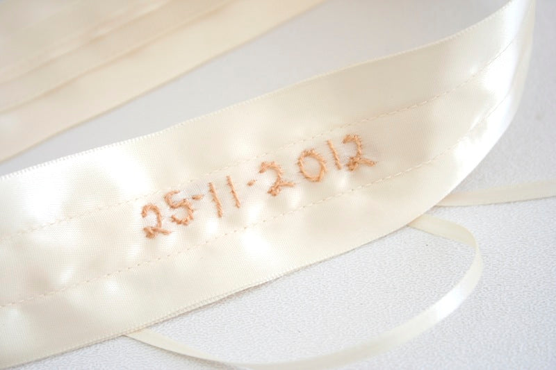 Wedding Date Embroidery