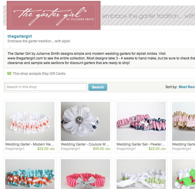 New Wedding Garters on Sale
