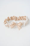 Garter: Champagne Satin and Ivory Lace