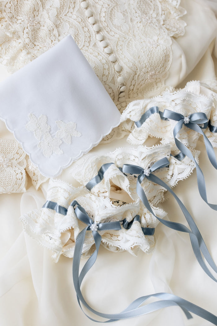 Garters & Handkerchiefs: Lace & Pearls from Grandmother's Dress