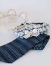 garter made from bride's dad's tie and grandmother's veil by The Garter Girl