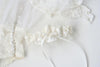 Garter: Mom's Wedding Dress Sleeve With Lace, Pearls & Tulle