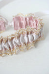 Garter: Shades of Blush with Gold Lace
