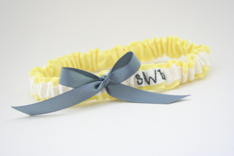 Custom Garter Spotlight: Chic Yellow and Gray