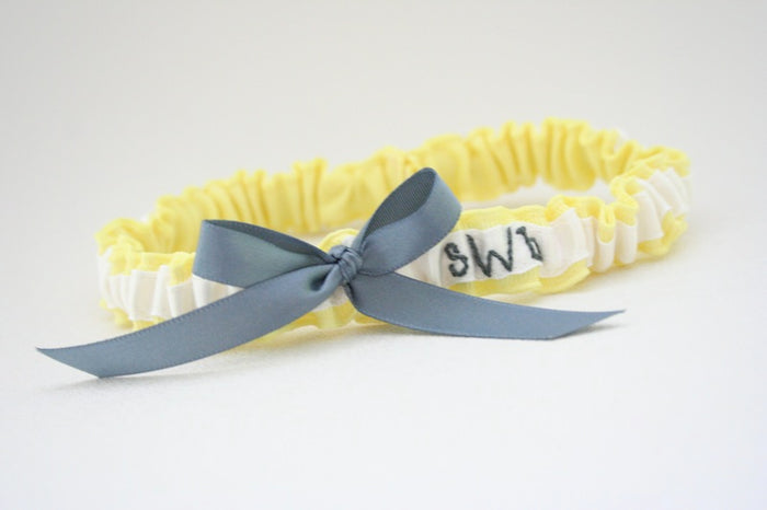 Custom Garter Spotlight: Chic Yellow and Gray