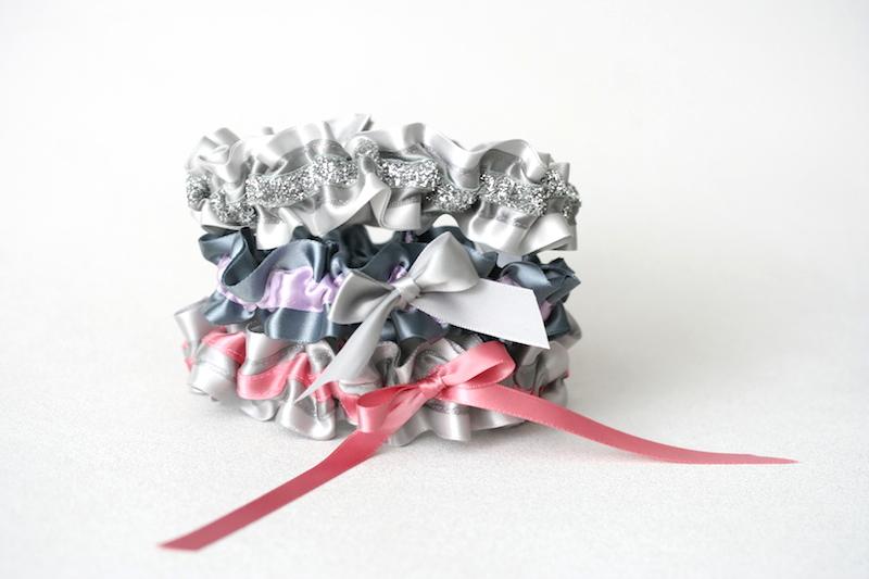 Gray Wedding Garters