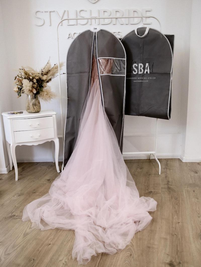 bag wedding dress The Marie Heirloom Lace Bridal Garment Evening Gowns or any formal gowns 5.5 Mil. Vinyl Wedding Dress