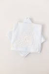 Hand Embroidered Modern Lace Wedding Handkerchief