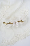 Garter: Heirloom Lace, Blush and Gold Glitter