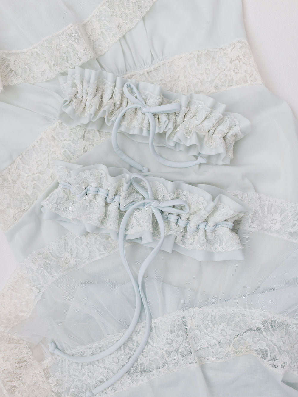 Lace Wedding Garters Made From Grandmother's Robe