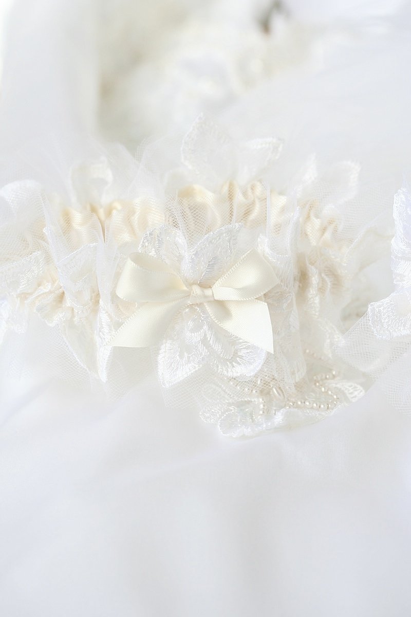 GARTERS FOR SISTERS MADE FROM MOTHER'S WEDDING DRESS