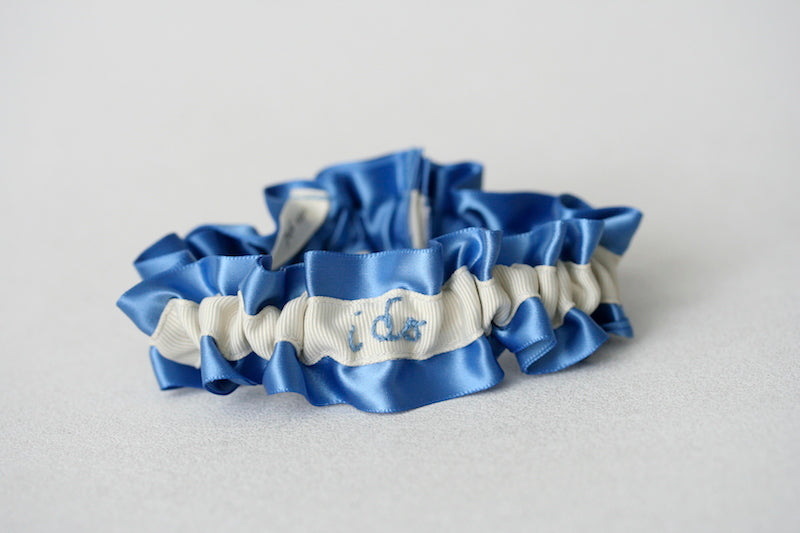 I Do Embroidered Garter