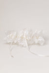 ivory eyelash lace wedding garter heirloom