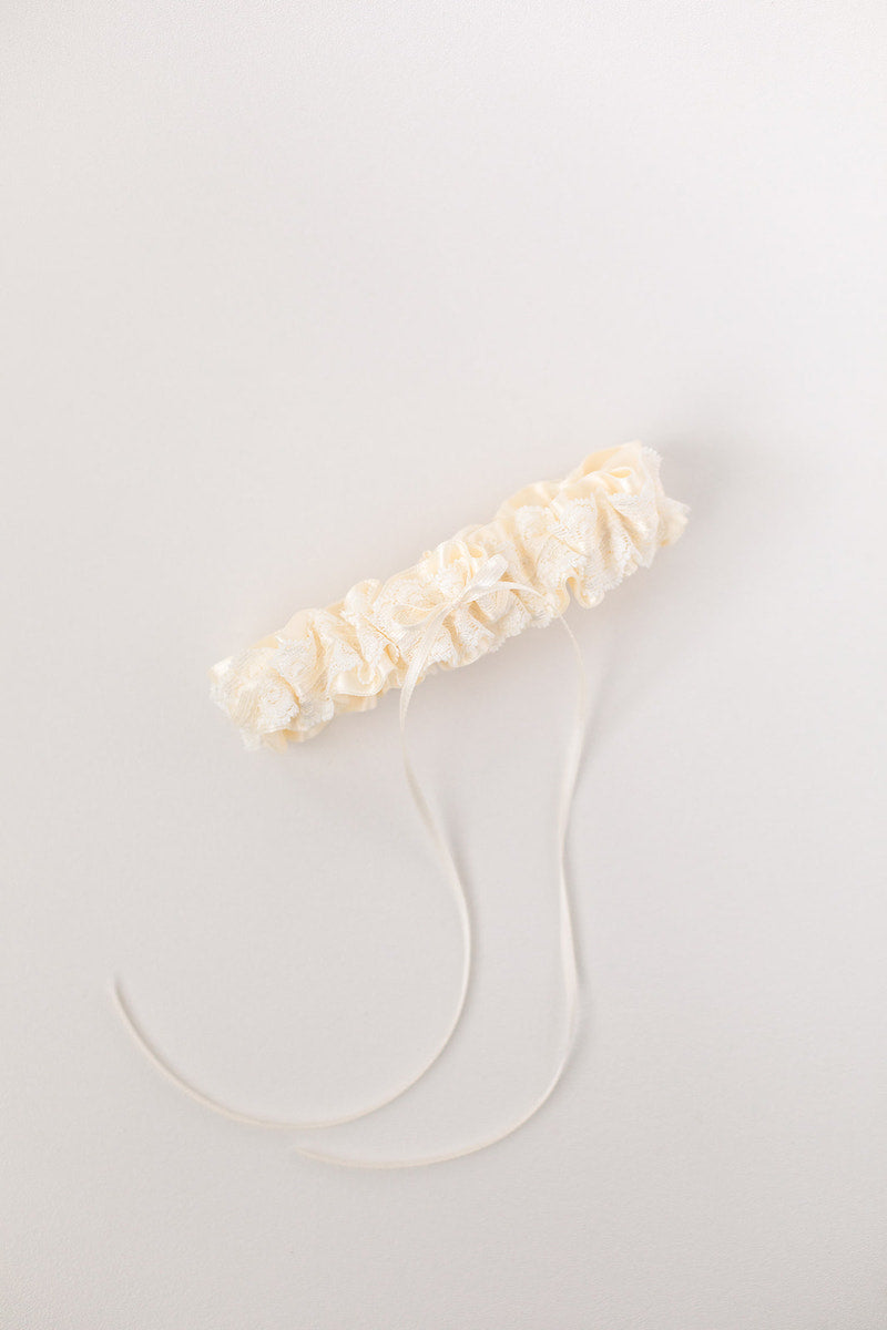 lace and satin custom wedding garter 