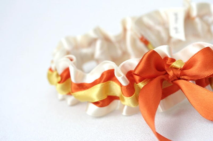 Ivory, Orange and Yellow Garter