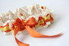 Custom Ivory, Orange and Yellow Wedding Garter