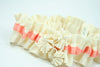 Coral and Ivory Rosette Garter