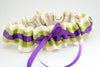 Ivory, Purple and Lime Green Garter