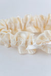 ivory satin and lace wedding garter for the bride 