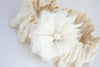 Ivory Velvet and Sparkle Wedding Garter