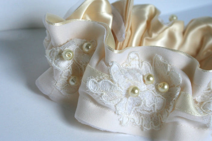 Lace and Pearl Heirloom Garter