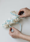 lace & personalized wedding garter set handmade bridal accessory heirloom by The Garter Girl